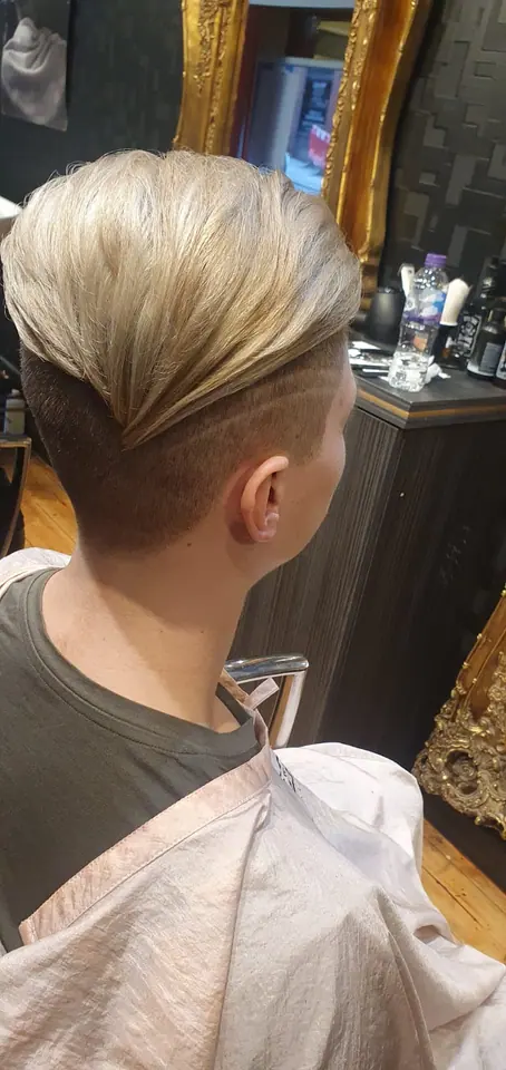 Hair colour, after: blonde from behind